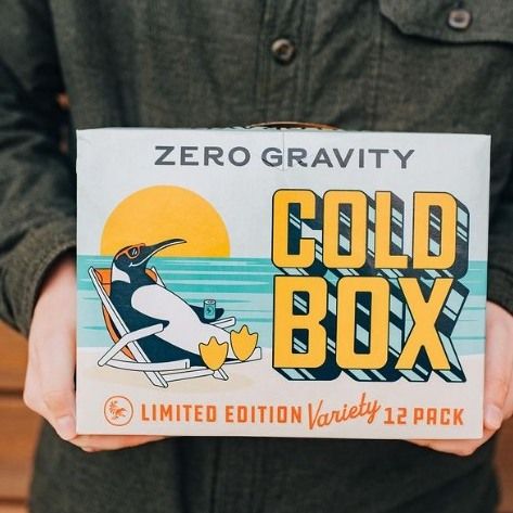 Zero Gravity's Cold Box is back!

Check out this variety pack today!
🌸Flower Crown, an IPA with bright and bold aromas of tropical fruit and citrus zest. Soft and juicy, with a clean and refreshing finish, 7% ABV.

🌿Green State Light, a crisp and clean light lager with the finest blend of German and Czech hops and 100% German malt, 4% ABV.

🌊Jaws, a crisp pilsner beer featuring Czech ingredients. Smooth and snappy on the palate, big and bitey on the finish. 5.4% ABV.

☀️Conehead Haze, a hazy IPA with a vibrant burst of juicy, tropical fruit and the perfect hint of pine. 6.3% ABV.

@zerogravitybeer